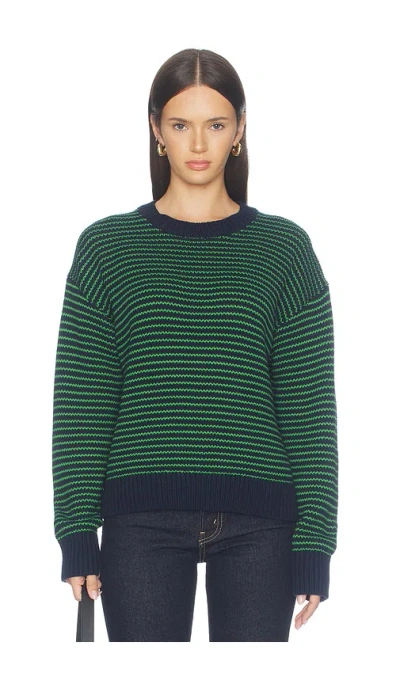 Pistola Aura Relaxed Crew Neck Sweater In Green