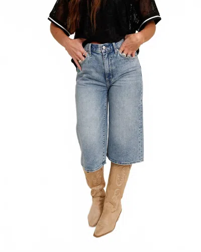 Pistola Baggy Long Short In Linden In Blue