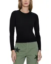 Pistola Juno Rib Long Sleeve Merino Wool Blend Top In Black