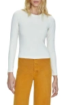 Pistola Bailey Long Sleeve Crewneck Tee In Ivory In White
