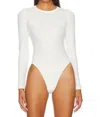 Pistola Bailey Rib Knit Bodysuit In Le Blanc In White