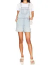 Pistola Beatrix Denim Short Overalls In Surfrider In Blue