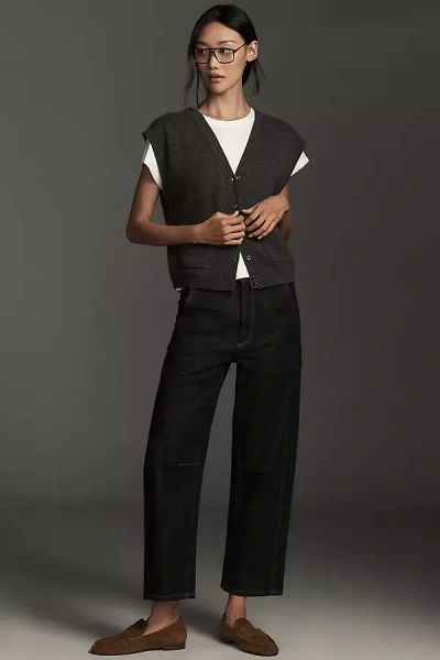 Pistola Beau High-rise Crop Tapered Jeans In Black