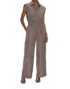 Pistola Becca Zip Front Utility Jumpsuit In Brown