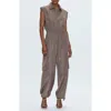 Pistola Becca Zip Front Utility Jumpsuit In Brown