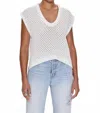 Pistola Beck Open Stitch Short Sleeve Sweater In White