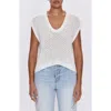 Pistola Beck Open Stitch Short Sleeve Sweater In White