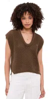 Pistola Beck Slouchy Open Knit Sweater Java In Brown