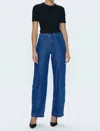 Pistola Benton Wide Leg Cargo Jeans In Bryant In Blue