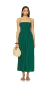 Pistola Bianca Maxi Sundress In Emerald
