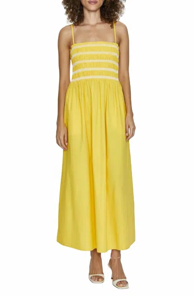 Pistola Bianca Maxi Sundress In Yellow