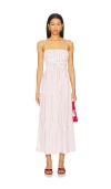 Pistola Bianca Dress In Ruby Stripe