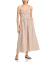 Pistola Bianca Smocked Bodice Dress In Tiramisu Stripe In Tiramisu Stripe