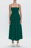 Pistola Bianca Maxi Sundress In Emerald