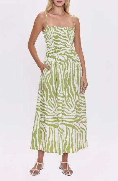 Pistola Bianca Maxi Sundress In Green