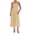 Pistola Bianca Midi Dress In Beach Sand Stripe In Yellow