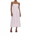 Pistola Bianca Shirred Bodice Dress In Ruby Stripe