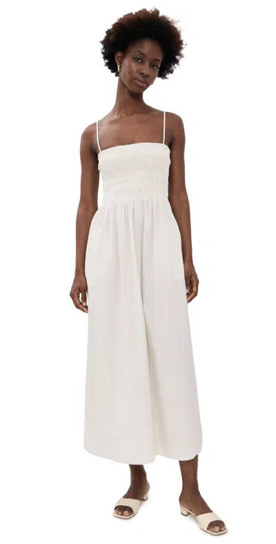 Pistola Bianca Shirred Bodice Dress Soft White