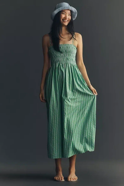 Pistola Bianca Sleeveless A-line Maxi Dress In Green