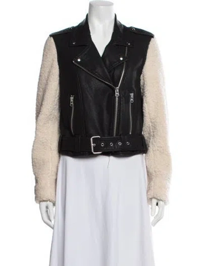 Pre-owned Pistola Biker Jacket In Black/neutrals
