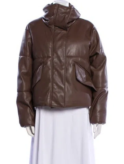 Pre-owned Pistola Biker Jacket In Brown
