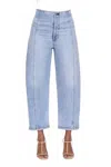 Pistola Blair High Rise Seamed Barrel Jean In Pristine In Multi