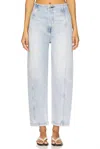 Pistola Blair High Rise Seamed Barrel Jeans In Pristine In Blue