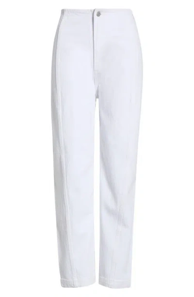 Pistola Blair High Waist Ankle Straight Leg Jeans In White