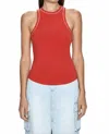 Pistola Blake Crewneck Tank In Cherry In Red