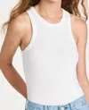 Pistola Blake Sleeveless Bodysuit In White In White