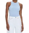 Pistola Blake Sleeveless Crew Neck Thong Bodysuit In Celestial Blue In Blue