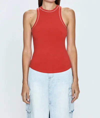 Pistola Blake Rib Tank Top In Cherry