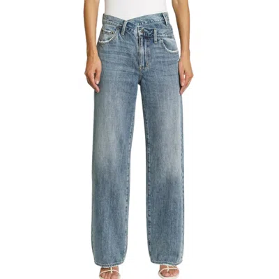Pistola Bobbie Crossover Wide Leg Jean In Pulse In Multi