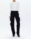 Pistola Bobbie Utility Loose Pant In Abyss In Black