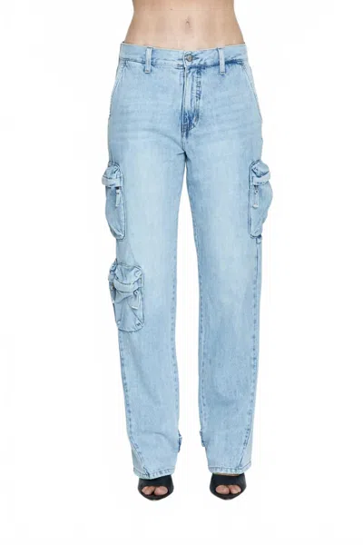 Pistola Bobbie Utility Mid Rise Loose Straight Cargo In Kanan In Blue
