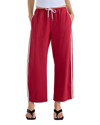 Pistola Bodie Cotton Side Stripe Pants In Racer Red