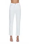 Pistola Bri Ankle High Rise Slim Straight Jean In Antique White In White