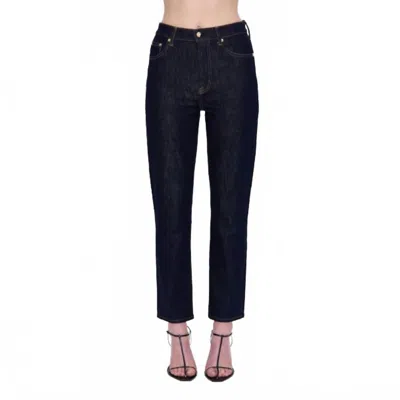 Pistola Bri Ankle High Rise Slim Straight Jean In Nightfall In Black