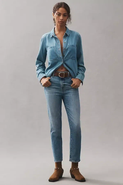Pistola Bri High-rise Ankle Straight-leg Jeans In Blue