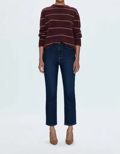 Pistola Bri High Rise Slim Straight Jean In Focus In Multi