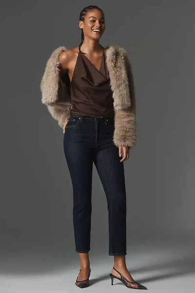 Pistola Bri High-rise Straight Jeans In Black