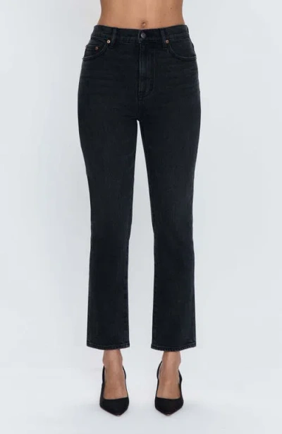 Pistola Bri High Waist Ankle Straight Leg Jeans In Black