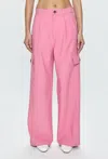Pistola Brynn High Rise Relaxed Cargo Pants In Pink Cosmo In Pink