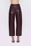 Pistola Cabernet Jett Pant In Brown Croc In Burgundy