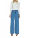 Pistola Caleb High Rise Stacked Waist Jeans In Blue In Multi