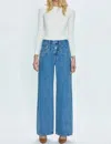 Pistola Caleb High Rise Stacked Waist Jeans In Blue