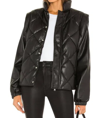 Pistola Callista Long Sleeve Puffer Jacket & Vest In Noir In Black