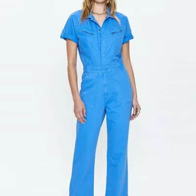 Pistola Cambell Aviator Flight Jumpsuit In Bluebell In Multi