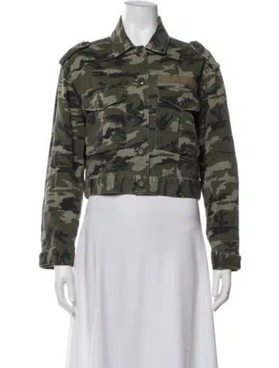 Pre-owned Pistola Camouflage Print Utility Jacket In Green