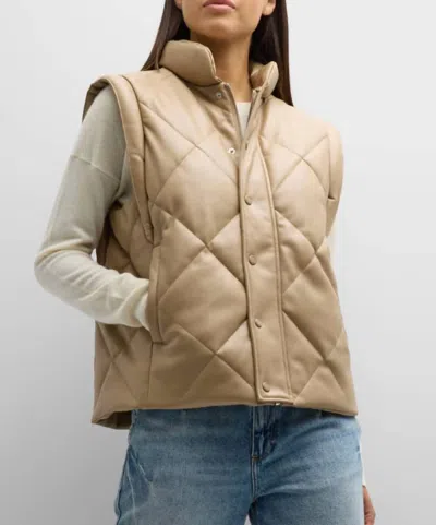 Pistola Candice Puffer Vest In Beige